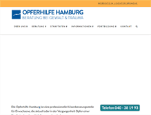 Tablet Screenshot of opferhilfe-hamburg.de